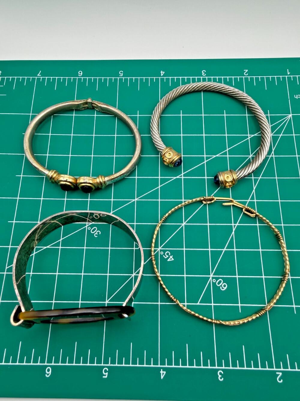 Lot of 3 Vintage Bangle Bracelets 1 Modern